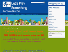 Tablet Screenshot of letsplaysomething.com